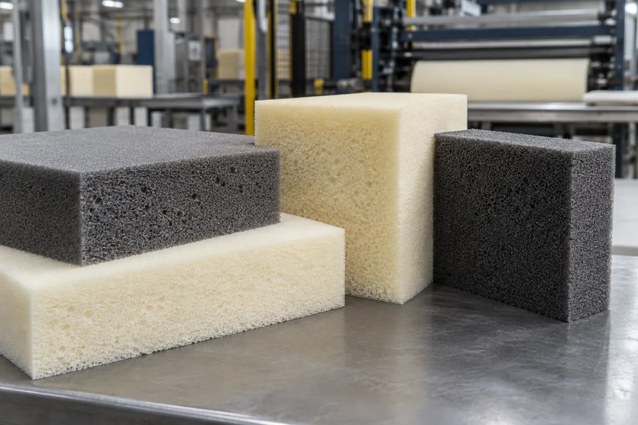 Muestras de espuma de poliuretano para aplicaciones industriales